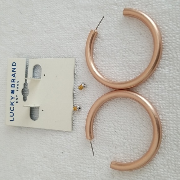 New Lucky Brand Tubular Hoop Earrings - Picture 4 of 6